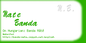 mate banda business card