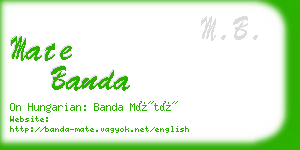 mate banda business card